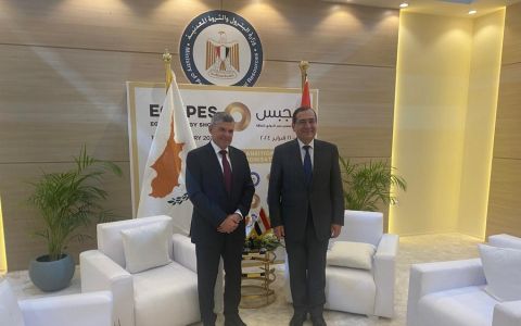 Συνάντηση Υπουργού Ενέργειας, Εμπορίου και Βιομηχανίας κ. Γιώργου Παπαναστασίου με τον Αιγύπτιο Υπουργό Πετρελαίου και Ορυκτών Πόρων κ. Tarek El Molla